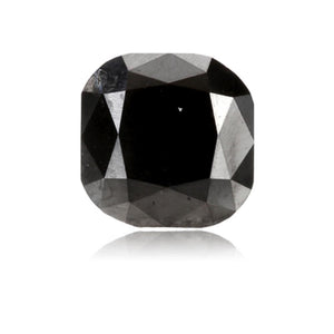 1.34 Cts Treated Fancy Black Diamond AAA Quality Cushion Cut
