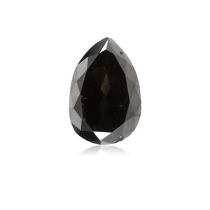 0.88 Cts Natural Fancy Black Diamond AA Quality Pear Cut