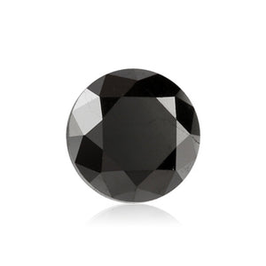 0.60 Cts Treated Fancy Black Diamond AA Quality Round Cut