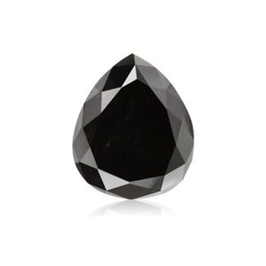 2.77 Cts Natural Fancy Black Diamond AAA Quality Pear Cut