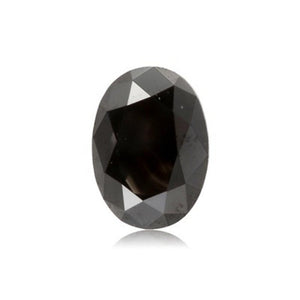0.45 Cts Treated Fancy Black Diamond AAA Quality Oval Cut
