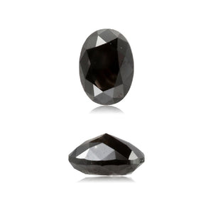 2.44 Cts Treated Fancy Black Diamond AAA Quality Oval Cut