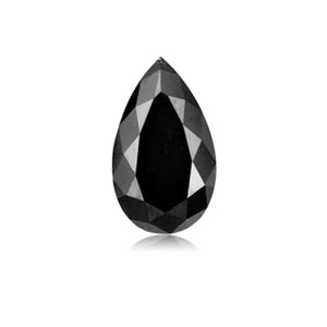 0.94 Cts Natural Fancy Black Diamond AA Quality Pear Cut
