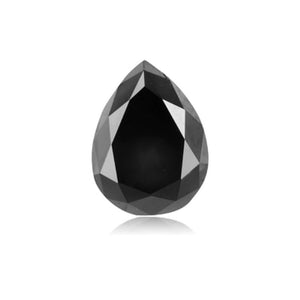 1.35 Cts Natural Fancy Black Diamond AAA Quality Pear Cut