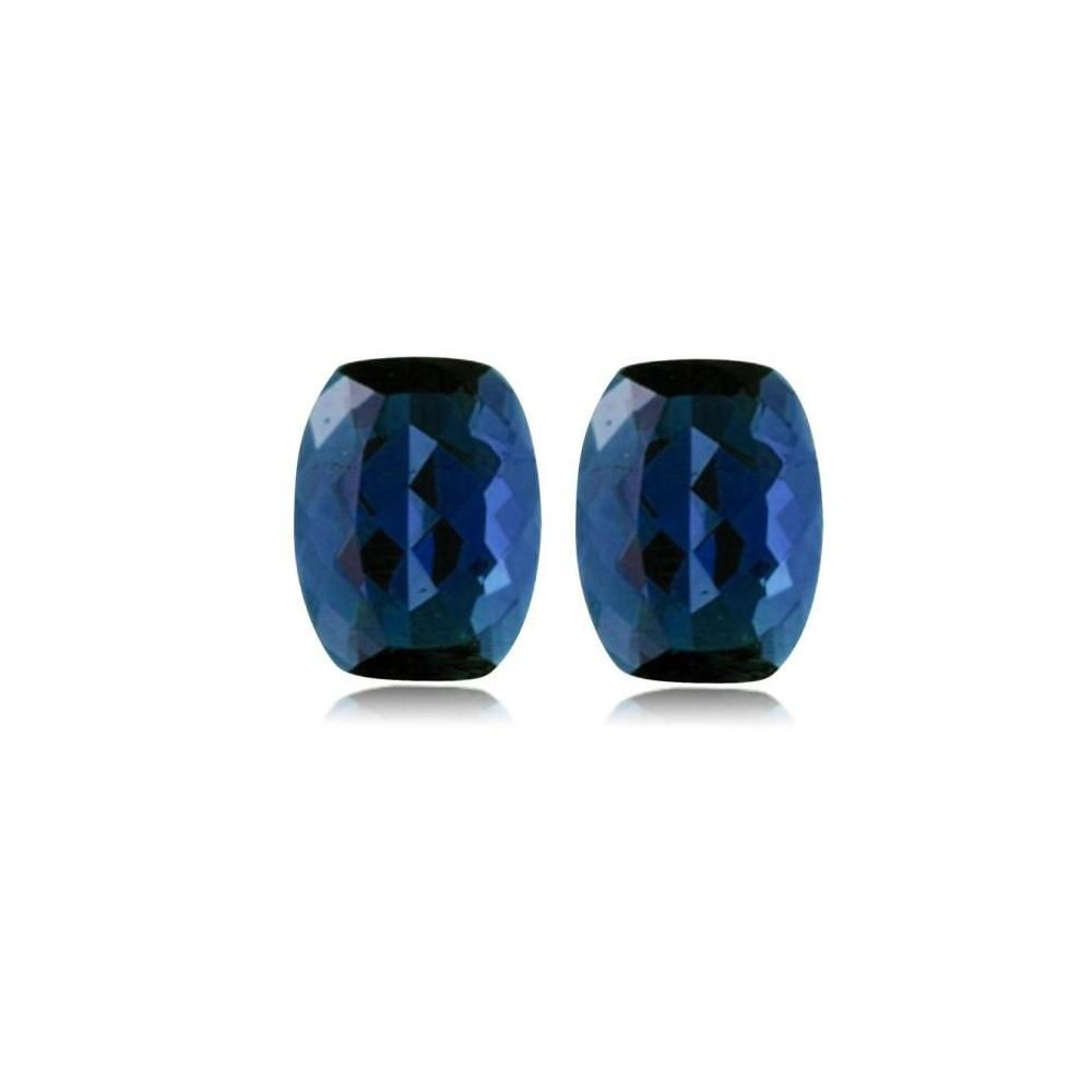 Synthetic Blue Sapphire Cushion-Cut - (Elongated)