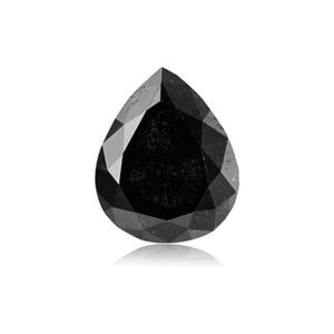 1.93 Cts Natural Fancy Black Diamond AA Quality Pear Cut