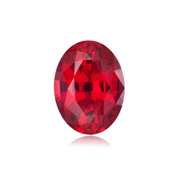 Synthetic Corundum Ruby Oval Cut Instagem