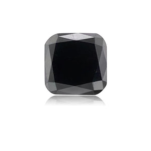 4.16 Cts Treated Fancy Black Diamond AAA Quality Cushion Cut