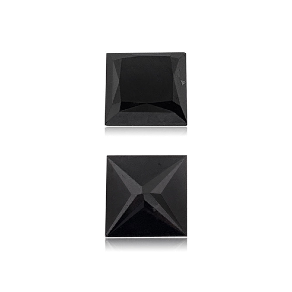 0.98 Cts Treated Fancy Black Diamond AAA Quality Princess Cut