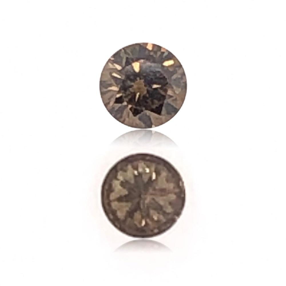 0.19 Cts Natural Fancy Brown Diamond VS1 Quality Round Cut