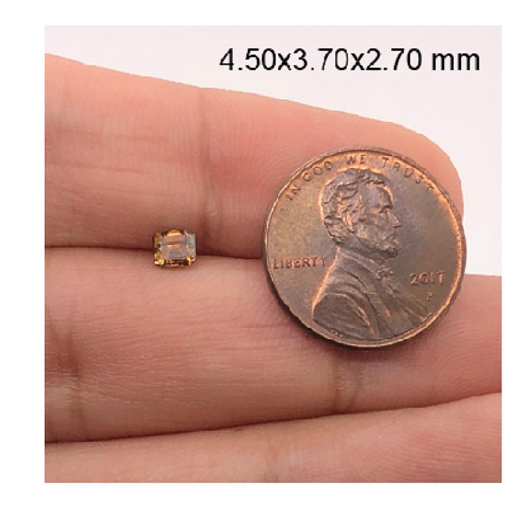 0.39 Cts Natural Fancy Brown Diamond VS1 Quality Emerald Cut