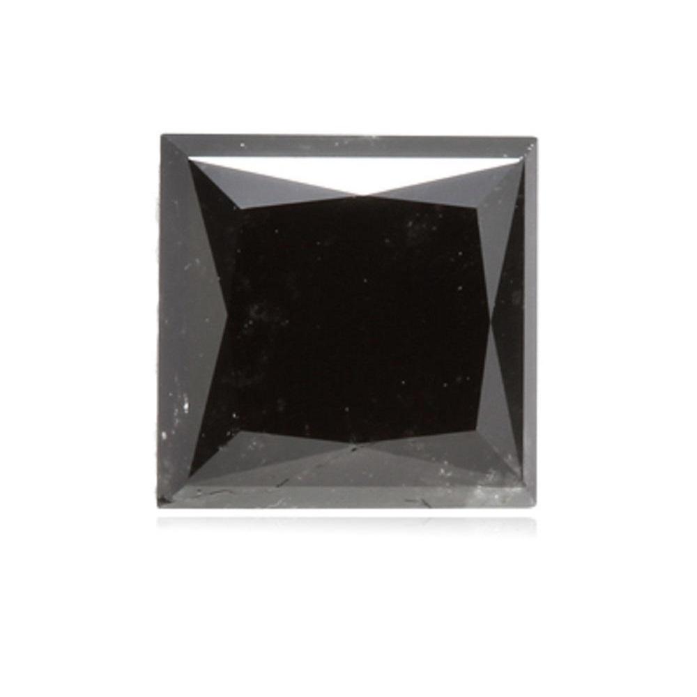 1.14 Cts Treated Fancy Black Diamond AAA Quality Princess  Cut