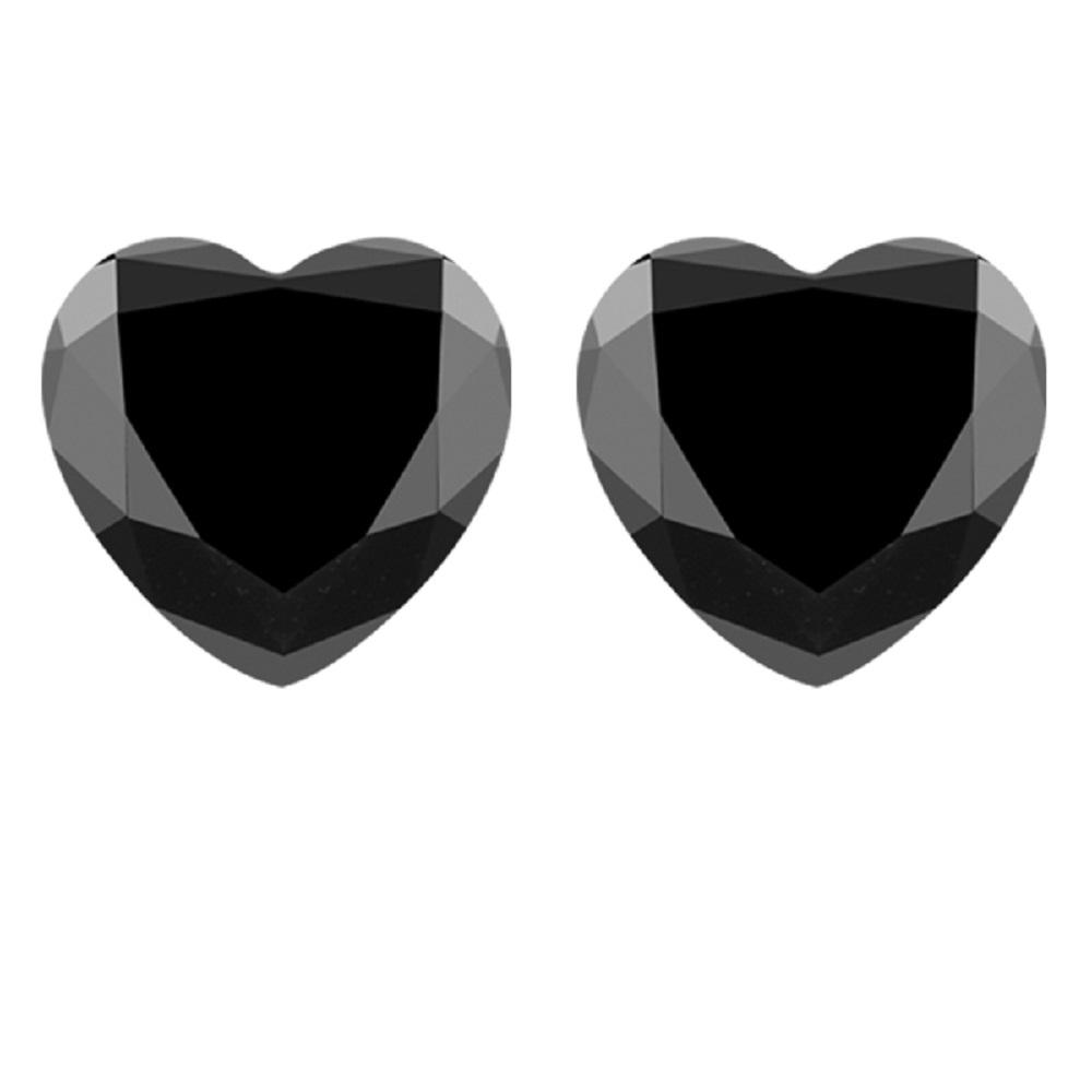 3mm Treated Fancy Black Diamond AAA Quality Heart Cut