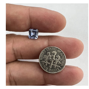 Lab Grown Ceylon Light Blue Sapphire Asscher Cut