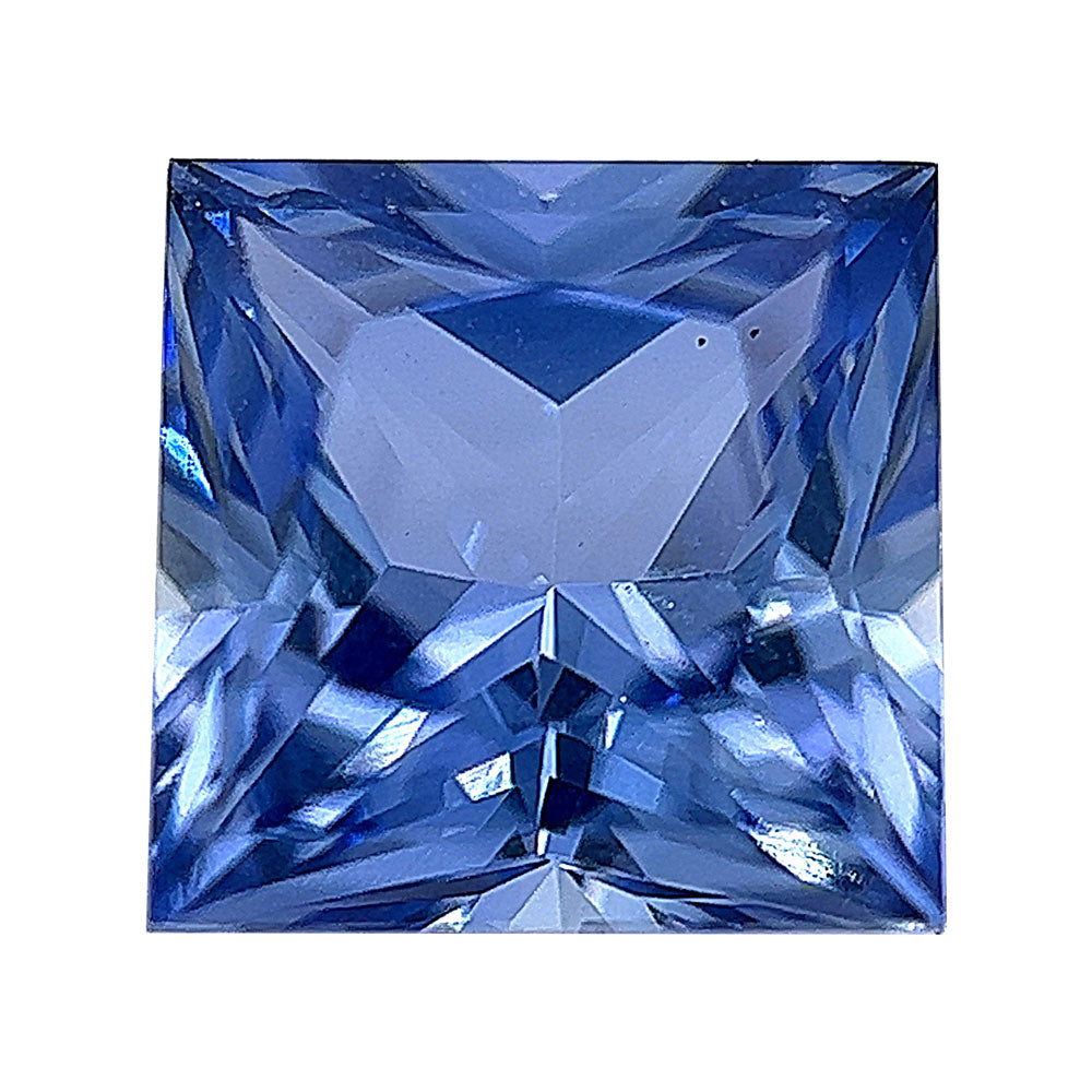 Lab Grown Ceylon Light Blue Sapphire Square Princess Cut