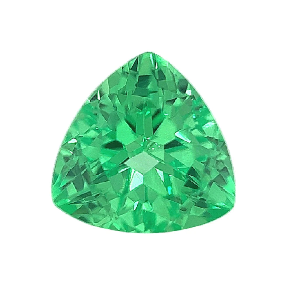 Lab Grown Green Sapphire Trillion Cut