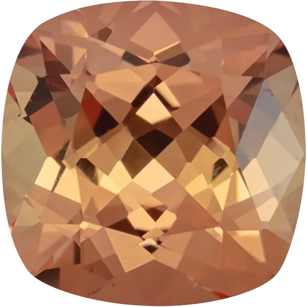 Synthetic Orange Sapphire Cushion Cut
