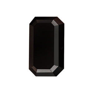 Treated Fancy Black Diamond Emerald Rose Cut