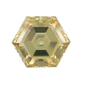 Lab Created Hexagon Yellow Moissanite