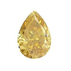 Lab Created Pear Yellow Moissanite