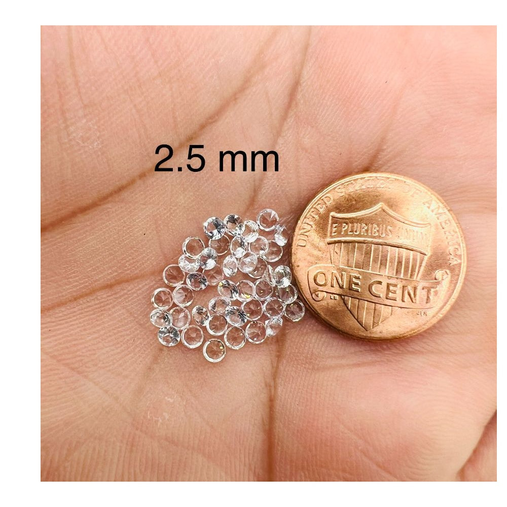 Round Faceted Better White Sapphire