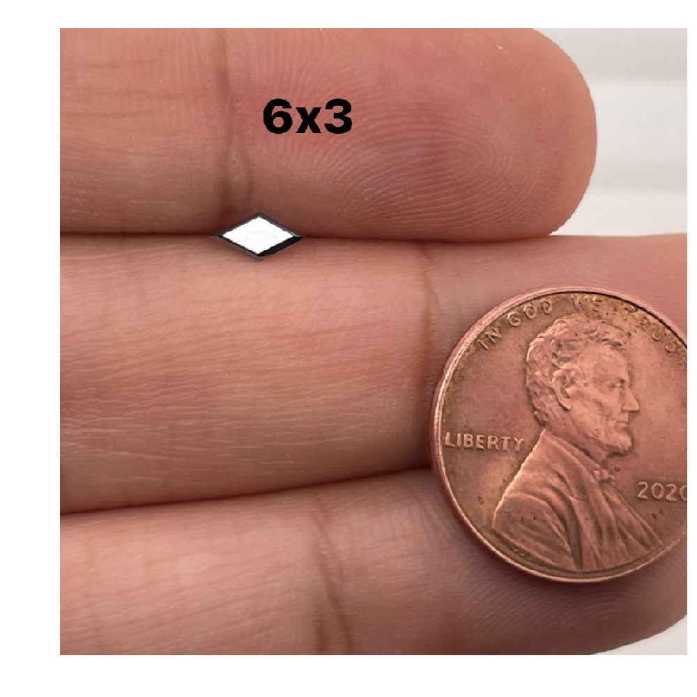 6x3MM(Weight range-0.161-0.178 each stone)