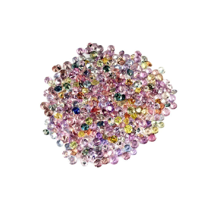 Natural Multi Color Sapphire Round Diamond Cuts AAA quality Available in 1mm - 2.5mm (1/2 Ct and 1 Ct Parcels)