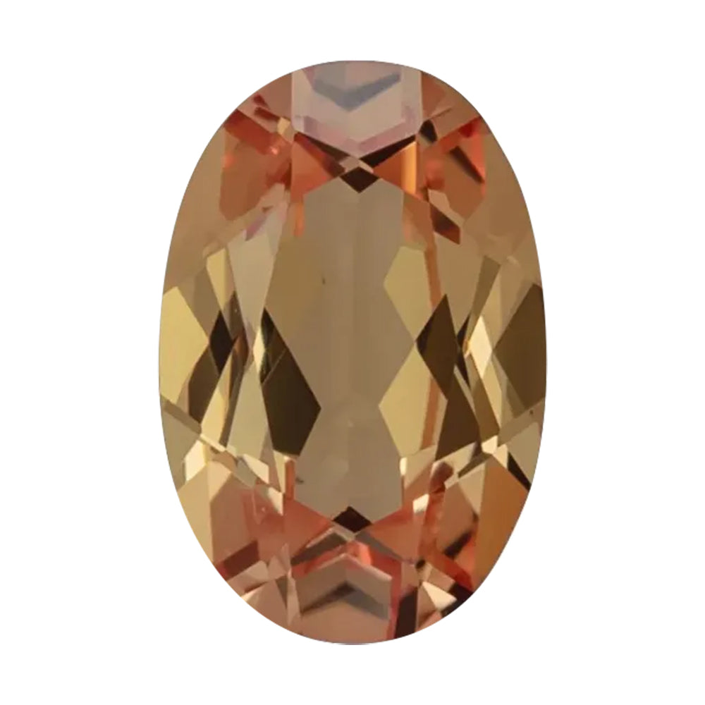 Synthetic Orange Sapphire Oval Cut