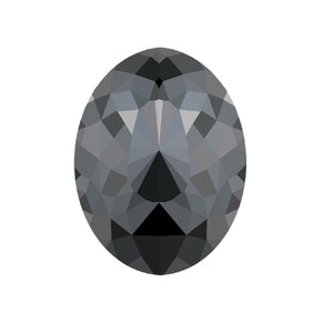 Treated Fancy Black Diamond Oval Rose Cut