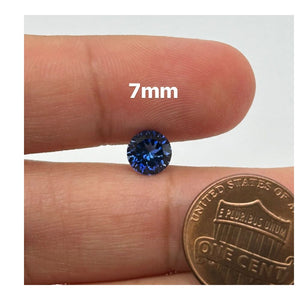 Round Concave Best Synthetic Blue Sapphire