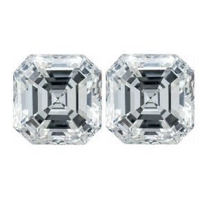 Natural Asscher Cut GHI Color Loose White Diamond