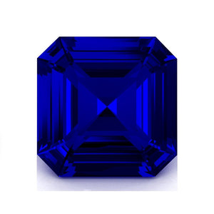 Asscher Heirloom Synthetic Blue Sapphire
