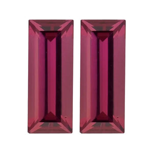 Rhodolite Garnet Baguette Cut