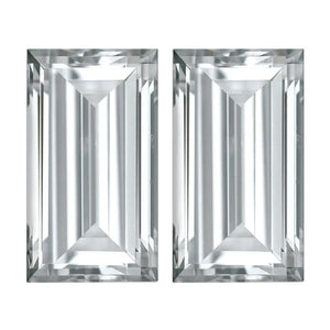 Natural Baguette Loose White Sapphire