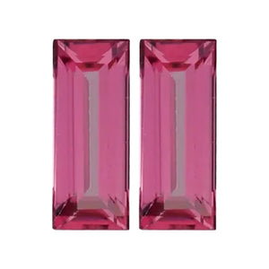 Natural Baguette Loose Pink Tourmaline