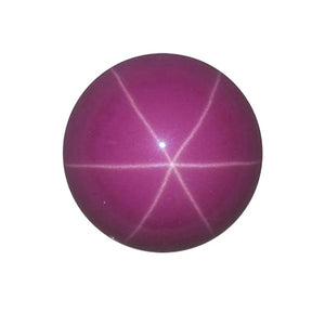 Lab Created Synthetic Star Ruby Round Cabochon