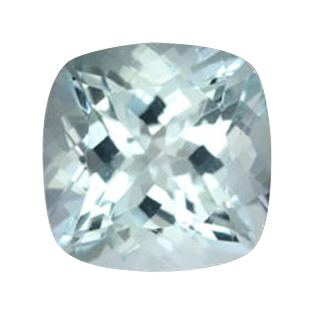 Natural Aquamarine Cushion Cut - (Squarish)
