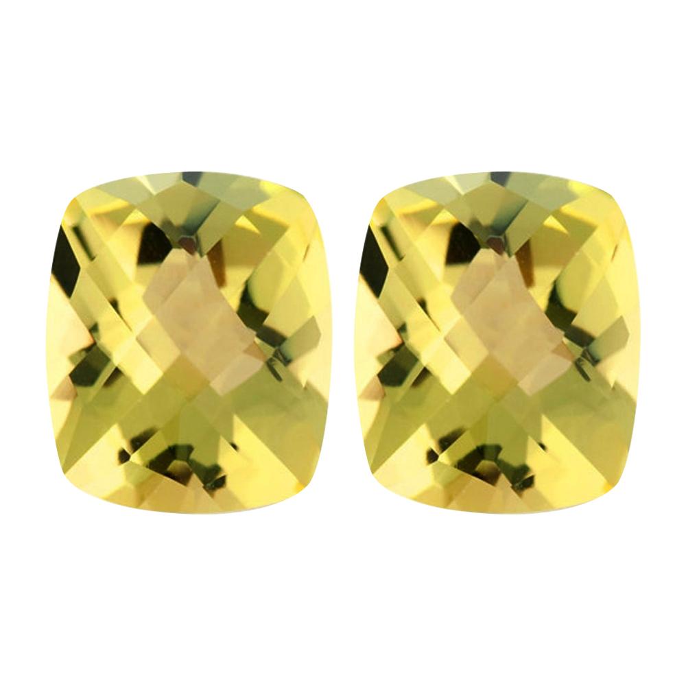 Natural Lemon Citrine Elongated Cushion Checkered Cut