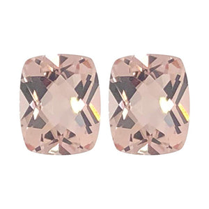 Natural Morganite Cushion Checkered Cut - (Elongated)