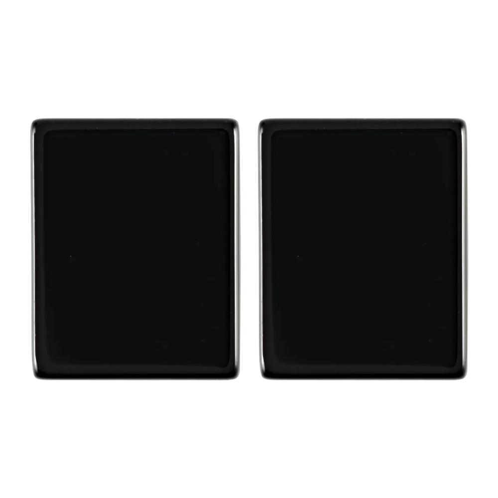 Natural Loose Cushion Flat Top Black Onyx - (Elongated)