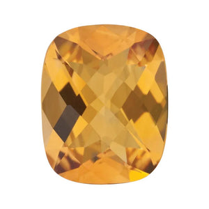 Natural Yellow Citrine Cushion Checkered Cut - (Elongated)