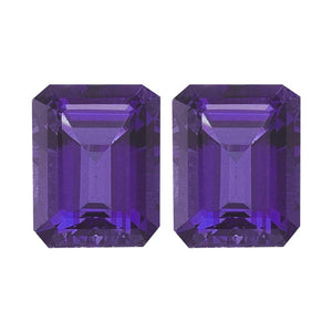 Natural Loose African Amethyst Emerald Cut