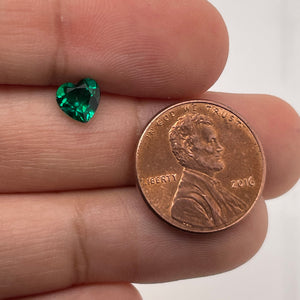 Lab Created Emerald Heart