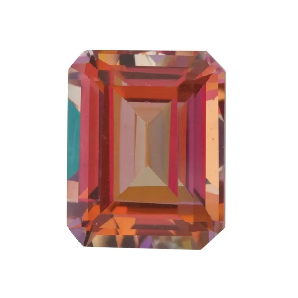 Natural Sunrise Mystic Topaz Emerald Shape AAA Quality Faceted Gemstone Available in 6x4MM-14x10MM