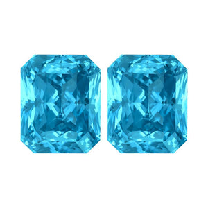 Swiss Blue Topaz Emerald Radiant Cut