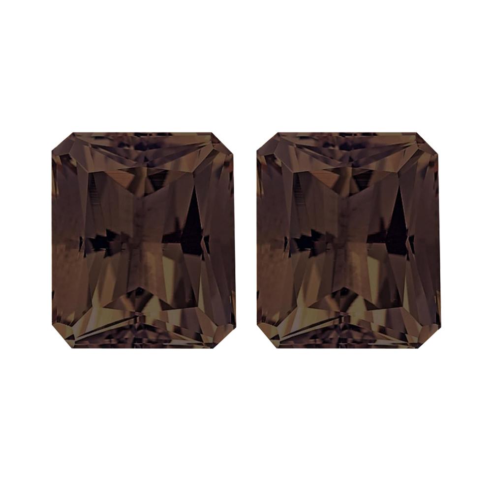 Natural Loose Smokey Quartz Emerald Radiant Cut