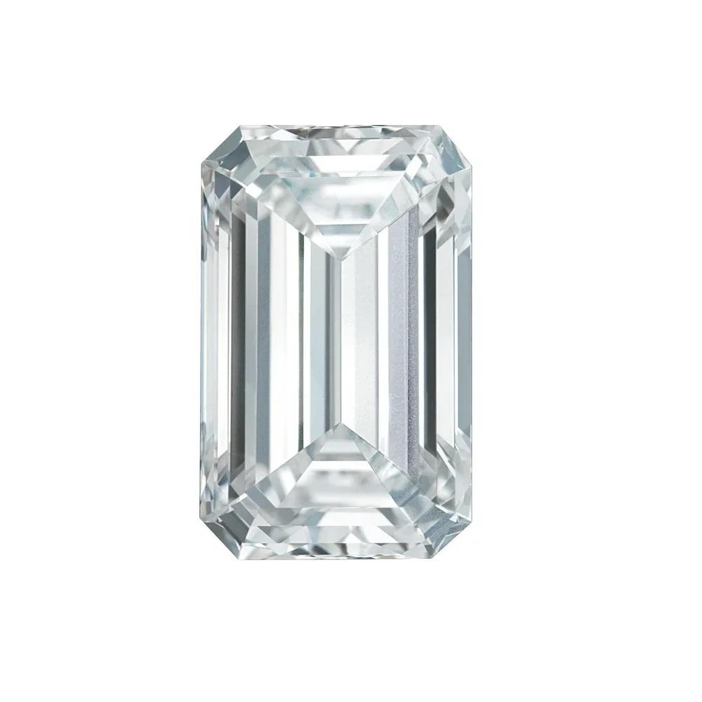 Natural Emerald Cut GHI Color Loose White Diamond