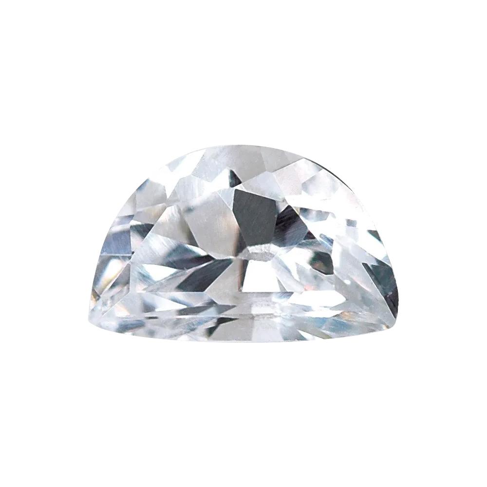 Lab Created Half Moon White Cubic Zirconia