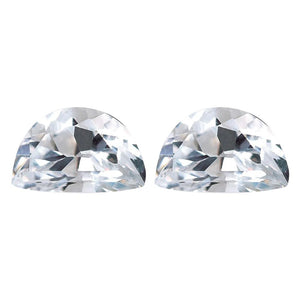 Lab Created Half Moon White Cubic Zirconia