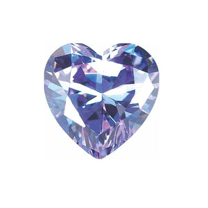 Lab Created Heart Cut Lavender Cubic Zirconia